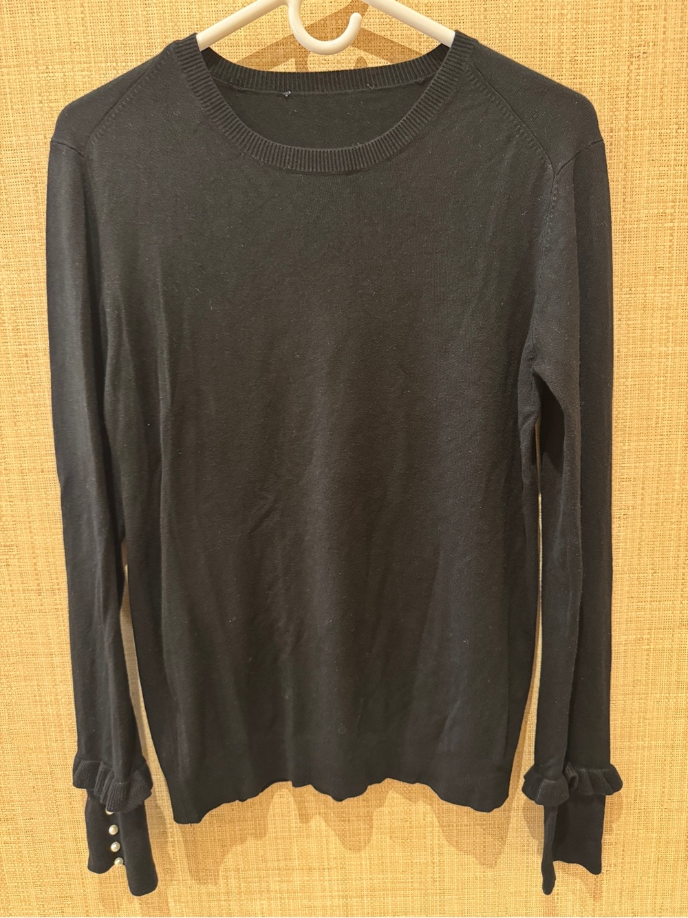 Set os 3 Zara basic Crewneck Sweaters with Pearl Buttons